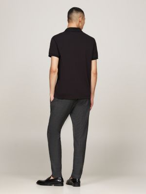 schwarz performance th flex regular fit poloshirt für herren - tommy hilfiger