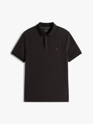 schwarz performance th flex regular fit poloshirt für herren - tommy hilfiger