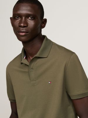 khaki sport th flex regular polo shirt for men tommy hilfiger