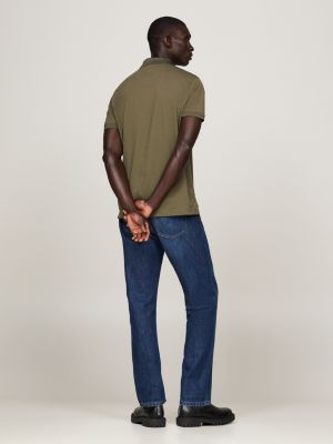 khaki performance th flex regular polo shirt for men tommy hilfiger