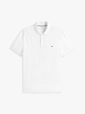 white sport th flex regular polo shirt for men tommy hilfiger