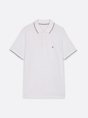 white sport th flex regular polo shirt for men tommy hilfiger