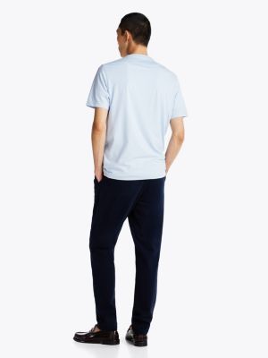 blau performance t-shirt aus strickgewebe für herren - tommy hilfiger