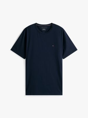 blue performance knit crew neck t-shirt for men tommy hilfiger