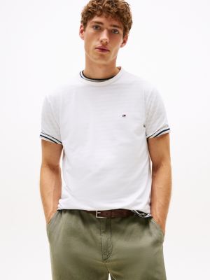 white performance th flex t-shirt for men tommy hilfiger