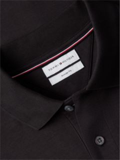 Fluid Cotton Long Sleeve Polo Shirt — Black 7