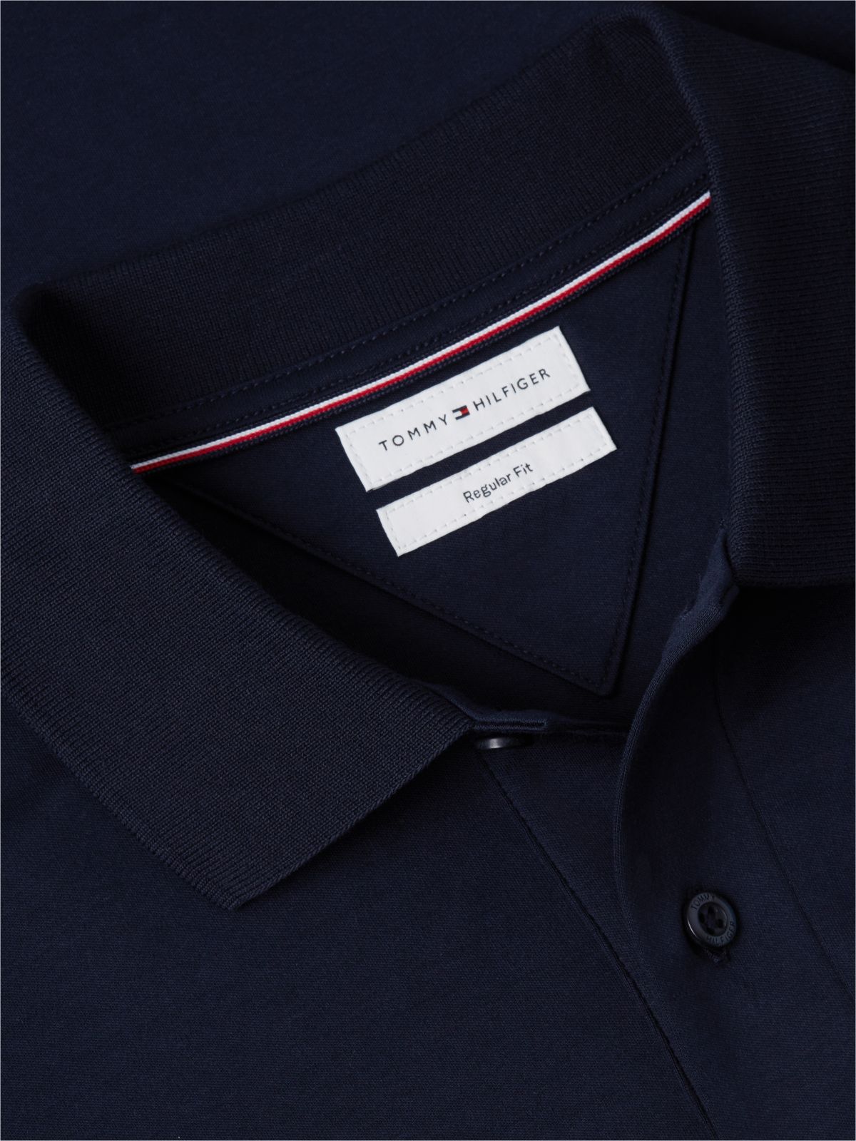 Fluid Cotton Long Sleeve Polo Shirt — Blue