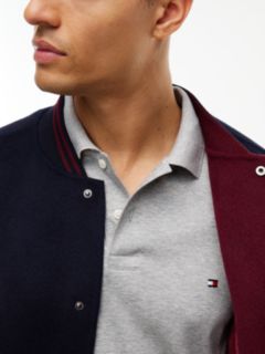 Fluid Cotton Long Sleeve Polo Shirt — Grey 3