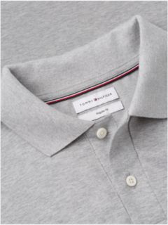 Fluid Cotton Long Sleeve Polo Shirt — Grey 9