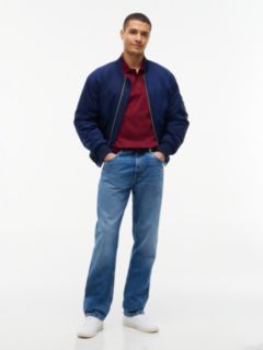 Fluid Cotton Long Sleeve Polo Shirt — Purple 2