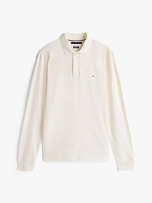 yellow regular long sleeve polo shirt for men tommy hilfiger