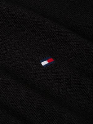 black flag embroidery quarter-zip jumper for men tommy hilfiger