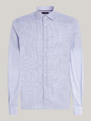 grey smart casual check slim fit shirt for men tommy hilfiger