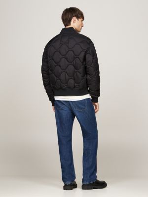 black onion quilted water repellent bomber jacket for men tommy hilfiger