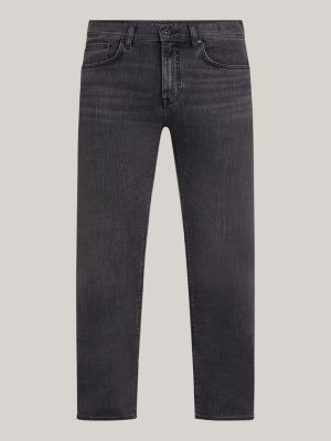 schwarz bleecker slim jeans mit fade-effekt für herren - tommy hilfiger