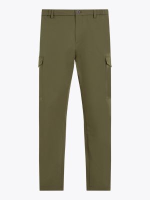 pantalón cargo harlem con pernera cónica caqui de hombres tommy hilfiger