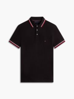 Slim Fit Tipped Polo Shirt — Black 6