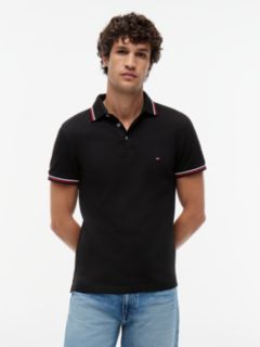 Slim Fit Tipped Polo Shirt — Black 1
