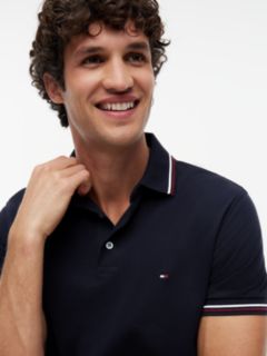 Slim Fit Tipped Polo Shirt — Blue 3
