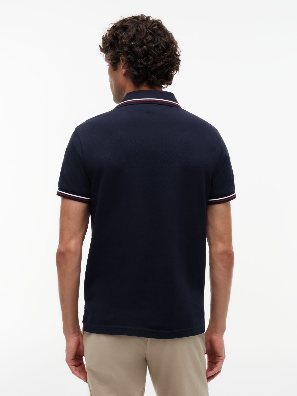 Slim Fit Tipped Polo Shirt — Blue