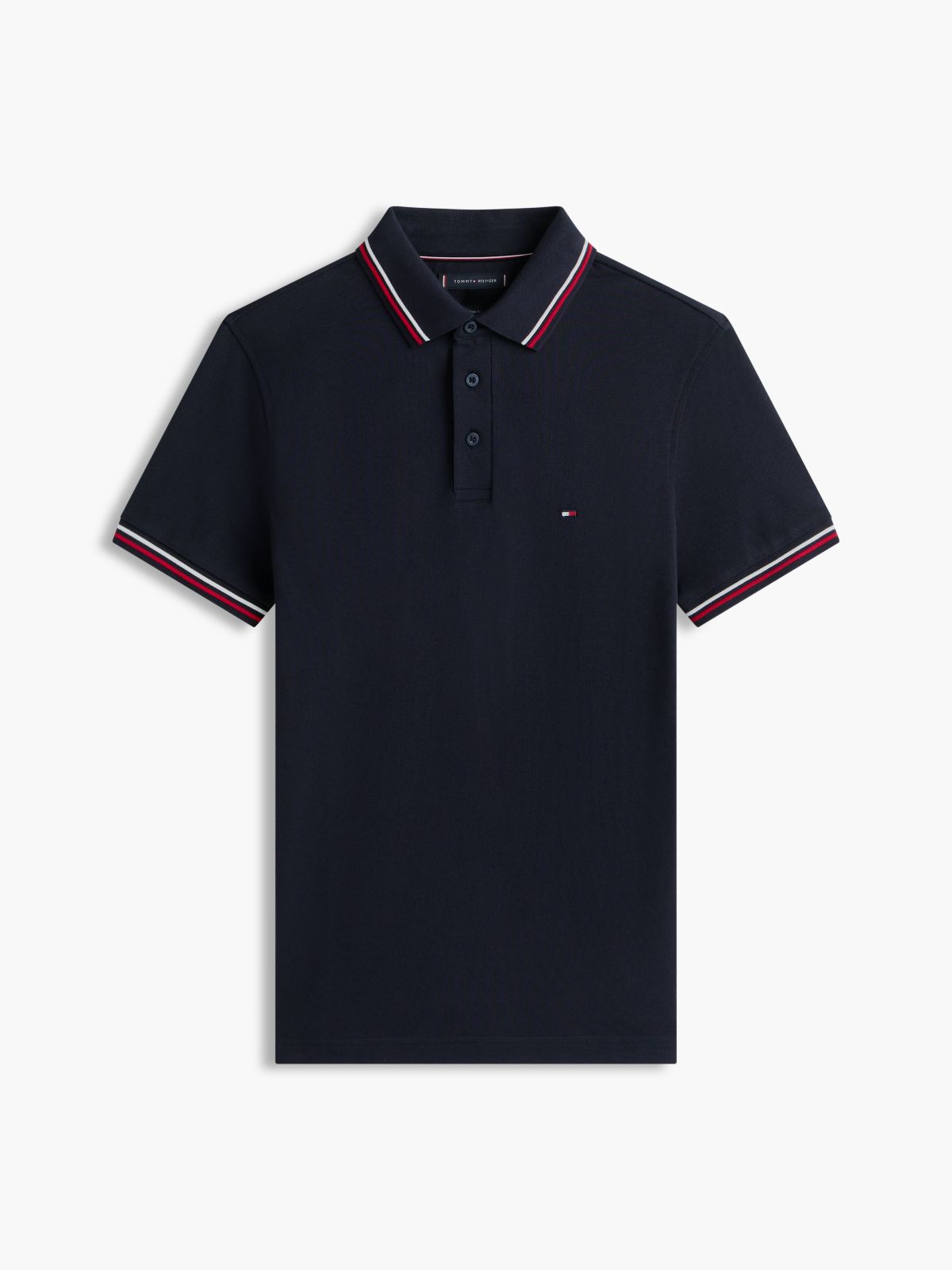 Slim Fit Tipped Polo Shirt — Blue