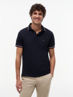 Slim Fit Tipped Polo Shirt — Blue 1