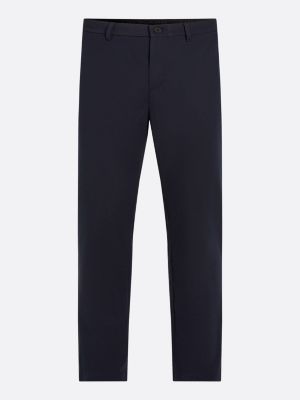 blue denton moisture wicking straight chinos for men tommy hilfiger