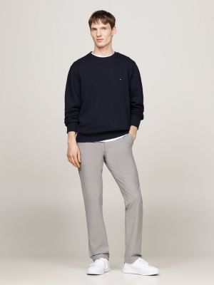 grijs denton vochtafvoerende straight chino voor heren - tommy hilfiger
