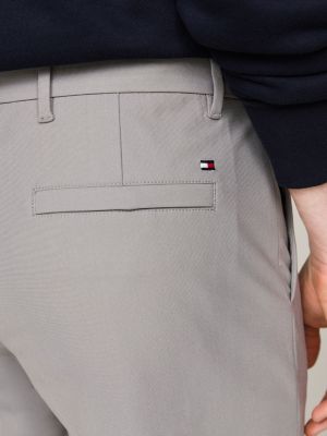 grijs th flex straight chino voor heren - tommy hilfiger