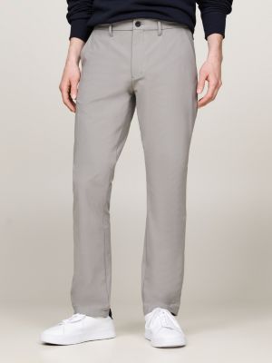 grey th flex straight chino voor heren - tommy hilfiger