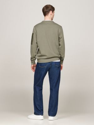 green zip pocket sweatshirt for men tommy hilfiger