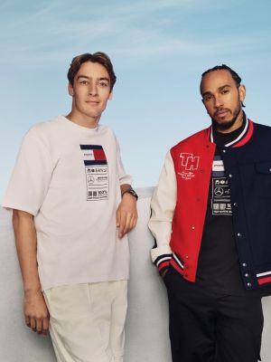 pantalón chino tommy x mercedes f1 x cr blanco de hombres tommy hilfiger