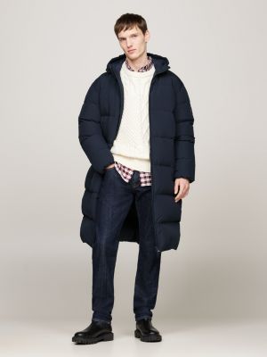 blue wasserabweisende daunen-puffer-jacke für herren - tommy hilfiger