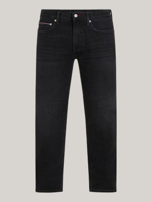 schwarz bleecker schwarze slim jeans mit th flex für herren - tommy hilfiger