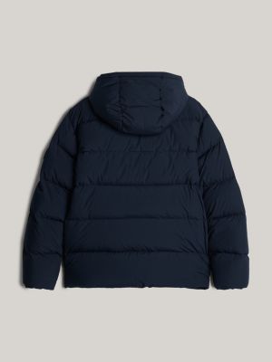 blau adaptive puffer-jacke mit daunen und kapuze für herren - tommy hilfiger