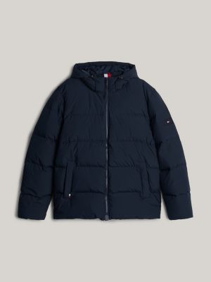 blau adaptive puffer-jacke mit daunen und kapuze für herren - tommy hilfiger