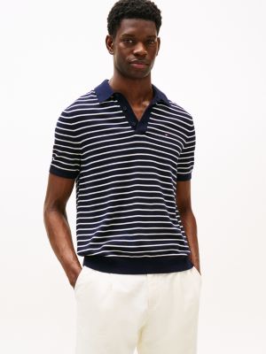 polo regular fit in maglia multi da uomini tommy hilfiger