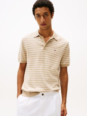 polo regular fit in maglia multicolore da uomini tommy hilfiger