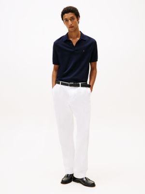 blauw regular fit poloshirt voor heren - tommy hilfiger