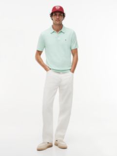 Regular Fit Fine Knit Polo Shirt — Green 2