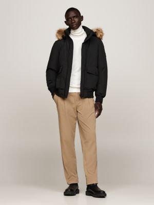 Jacket faux fur mens best sale