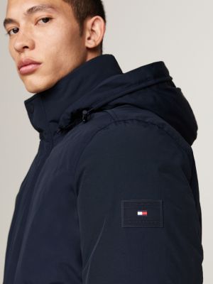 bomber rockie en duvet et fausse fourrure bleu pour hommes tommy hilfiger