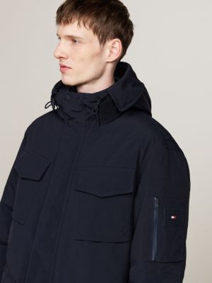 parka rockie 3-en-1 déperlante bleu pour hommes tommy hilfiger