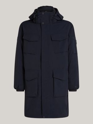 parka rockie 3-en-1 déperlante bleu pour hommes tommy hilfiger