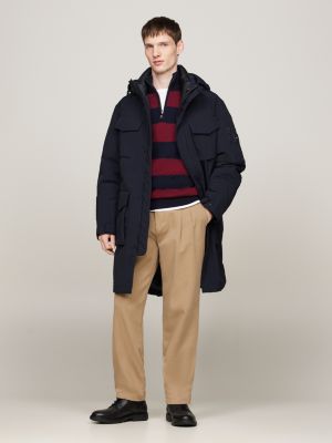 parka rockie 3-en-1 déperlante bleu pour hommes tommy hilfiger