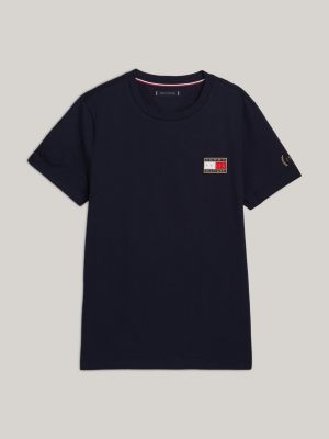 blue tommy hilfiger paris 1985 collection slim polo shirt for men tommy hilfiger