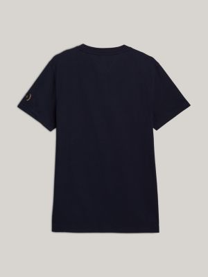 blue tommy hilfiger paris 1985 collection slim polo shirt for men tommy hilfiger