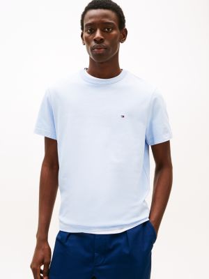 blue relaxed fit crew neck t-shirt for men tommy hilfiger