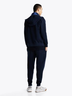 survêtement à capuche bleu pour hommes tommy hilfiger
