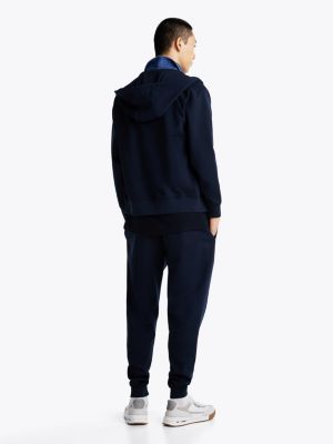 blue hooded tracksuit for men tommy hilfiger